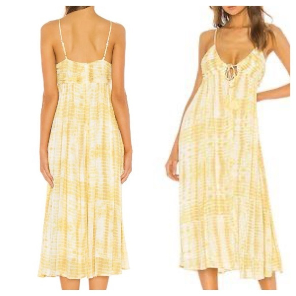 Majorelle Kiara Midi Dress in Yellow tie dye (4)